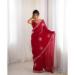 Picture of Gorgeous Satin Maroon Saree