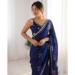 Picture of Radiant Satin Dark Slate Grey Saree