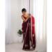 Picture of Nice Satin Saddle Brown Saree