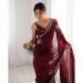 Picture of Nice Satin Saddle Brown Saree