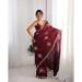 Picture of Nice Satin Saddle Brown Saree