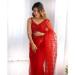 Picture of Pretty Net Crimson Saree