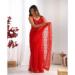 Picture of Pretty Net Crimson Saree
