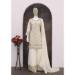 Picture of Pretty Georgette Beige Straight Cut Salwar Kameez