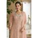 Picture of Georgette Rosy Brown Straight Cut Salwar Kameez