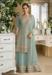 Picture of Georgette Dark Sea Green Straight Cut Salwar Kameez