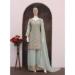 Picture of Georgette Dark Sea Green Straight Cut Salwar Kameez