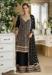 Picture of Gorgeous Georgette Black Straight Cut Salwar Kameez