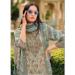 Picture of Chiffon Dark Sea Green Straight Cut Salwar Kameez