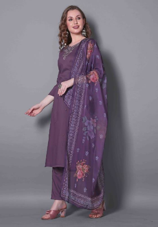 Picture of Charming Silk Purple Readymade Salwar Kameez