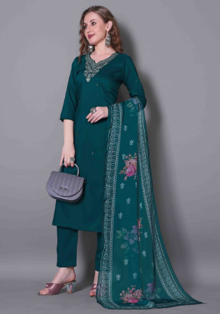 Picture of Marvelous Silk Midnight Blue Readymade Salwar Kameez