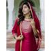 Picture of Cotton & Silk Crimson Readymade Salwar Kameez