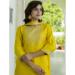 Picture of Cotton & Silk Dark Golden Rod Readymade Salwar Kameez