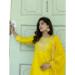 Picture of Cotton & Silk Dark Golden Rod Readymade Salwar Kameez