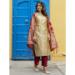 Picture of Cotton & Silk Beige Readymade Salwar Kameez