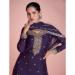 Picture of Amazing Chiffon Purple Straight Cut Salwar Kameez