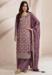 Picture of Resplendent Chiffon Plum Straight Cut Salwar Kameez