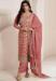 Picture of Chiffon Light Salmon Straight Cut Salwar Kameez