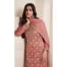 Picture of Chiffon Light Salmon Straight Cut Salwar Kameez