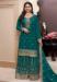 Picture of Statuesque Chiffon Teal Straight Cut Salwar Kameez