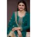 Picture of Statuesque Chiffon Teal Straight Cut Salwar Kameez