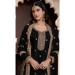 Picture of Sightly Chiffon Black Straight Cut Salwar Kameez