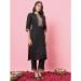Picture of Cotton & Silk Black Readymade Salwar Kameez