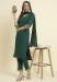 Picture of Cotton & Silk Dark Green Readymade Salwar Kameez