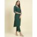 Picture of Cotton & Silk Dark Green Readymade Salwar Kameez
