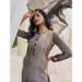 Picture of Gorgeous Crepe Dim Gray Straight Cut Salwar Kameez