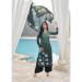 Picture of Crepe Dark Slate Grey Straight Cut Salwar Kameez