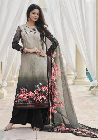 Picture of Amazing Crepe Rosy Brown Straight Cut Salwar Kameez