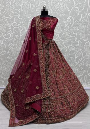 Picture of Wonderful Chiffon Saddle Brown Lehenga Choli