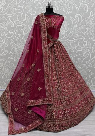 Picture of Classy Chiffon Maroon Lehenga Choli