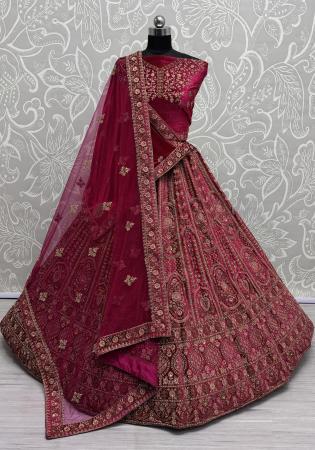 Picture of Appealing Chiffon Saddle Brown Lehenga Choli