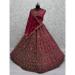 Picture of Appealing Chiffon Saddle Brown Lehenga Choli