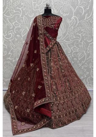Picture of Ravishing Chiffon Maroon Lehenga Choli
