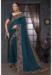 Picture of Comely Georgette Teal Saree