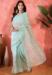 Picture of Good Looking Net Dark Sea Green Saree