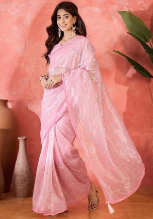 Picture of Radiant Net Pink Saree