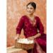 Picture of Cotton & Silk Maroon Readymade Salwar Kameez