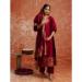 Picture of Cotton & Silk Maroon Readymade Salwar Kameez