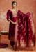 Picture of Cotton & Silk Maroon Readymade Salwar Kameez