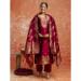 Picture of Cotton & Silk Maroon Readymade Salwar Kameez