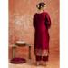 Picture of Cotton & Silk Maroon Readymade Salwar Kameez