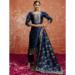 Picture of Cotton & Silk Navy Blue Readymade Salwar Kameez