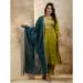 Picture of Good Looking Silk Olive Readymade Salwar Kameez