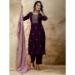 Picture of Excellent Silk Purple Readymade Salwar Kameez