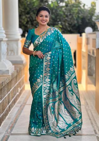 Picture of Splendid Silk Medium Sea Green Saree
