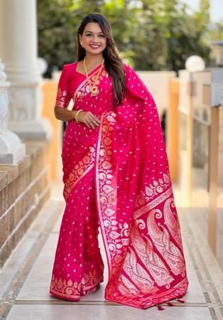 Picture of Charming Silk Crimson Saree